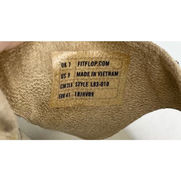 FitFlop Strobe Thong Flip Flop Sandals 9 Gold Silver Crystal Embellished - Picture 9 of 10